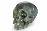 Realistic, Polished Labradorite Skull - Madagascar #381948-2